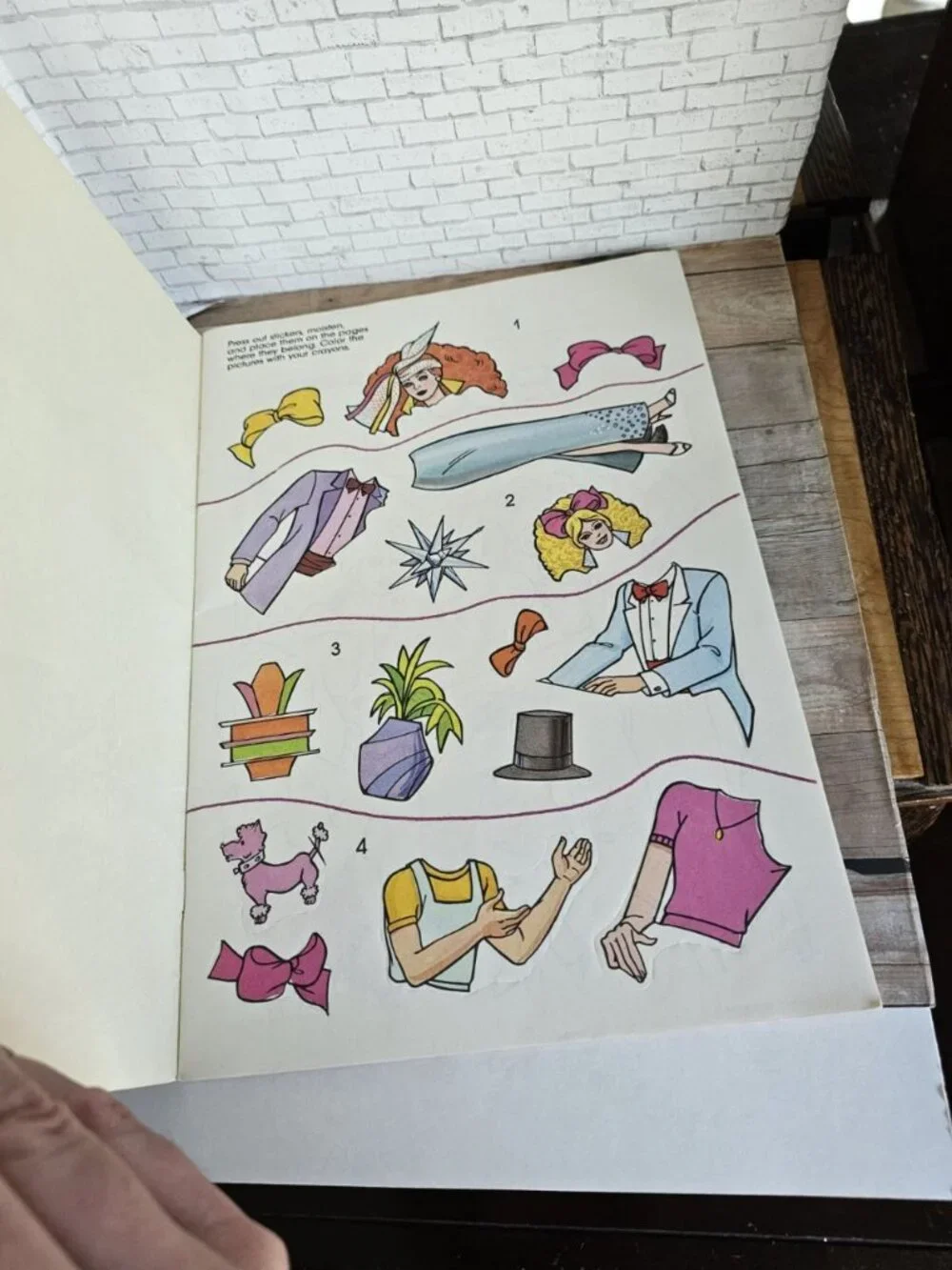 Vintage Barbie and the Rockers Sticker Fun 1987 Golden Book Unused
